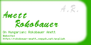 anett rokobauer business card